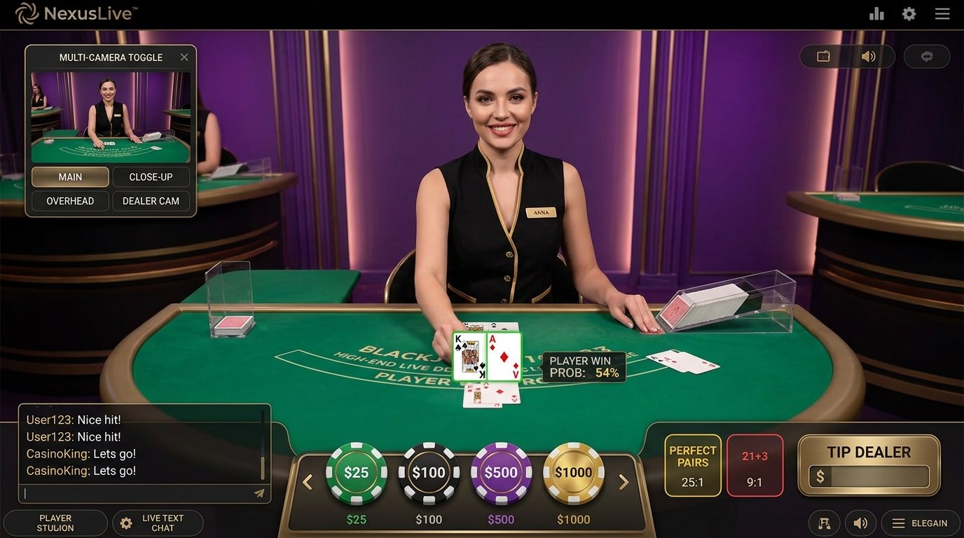 NexusLive Studio Broadcast & AR Multi-Table System Interface
